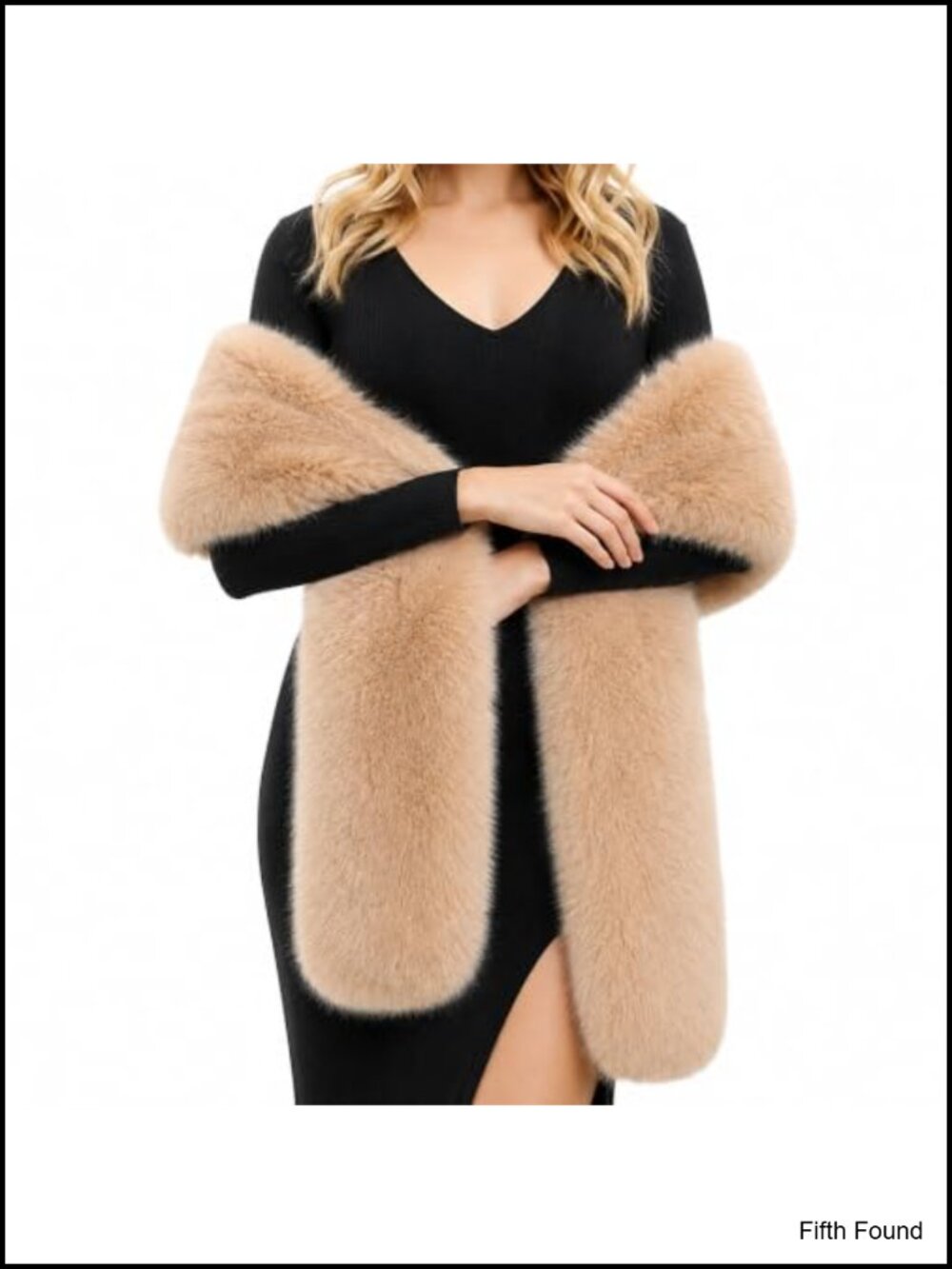 Faux Fur Long Scarf Winter Warm Neck Wrap Collar Women